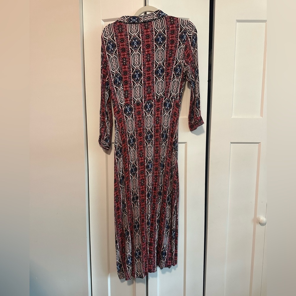 Boho Patterned Collared Sundress - Picture 6 of 12
